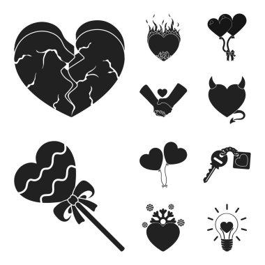 Soyut ve şekil simge vektör tasarımı. Soyut ve sevgi hisse senedi vektör çizim topluluğu.