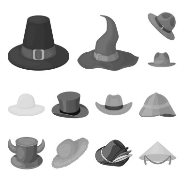 Şapka ve kap logo vektör Illustration. Şapka ve model stok vektör çizim topluluğu.