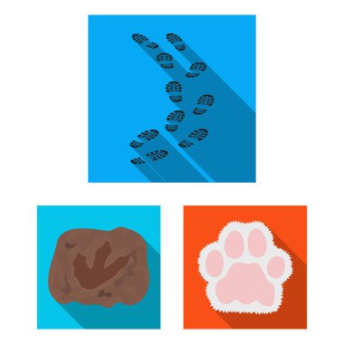 Parça ve ayak sesi simge vektör tasarımı. Hisse senedi için parça ve siluet vektör simge topluluğu.