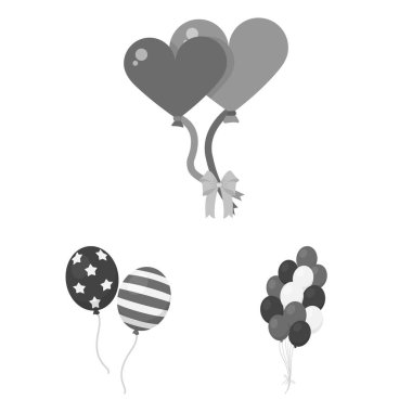 Mutlu ve eğlenceli simge vektör Illustration. Hisse senedi için mutlu ve balon vektör simge topluluğu.