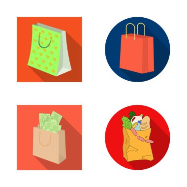Paket ve gıda simge vektör Illustration. Web paketi ve kutu hisse senedi simgesi topluluğu.