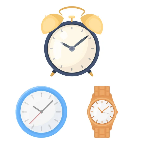 Izolovaný objekt čas a hodiny symbolu. Kolekce doby a obchodní vektorové ikony pro stock. — Stockový vektor