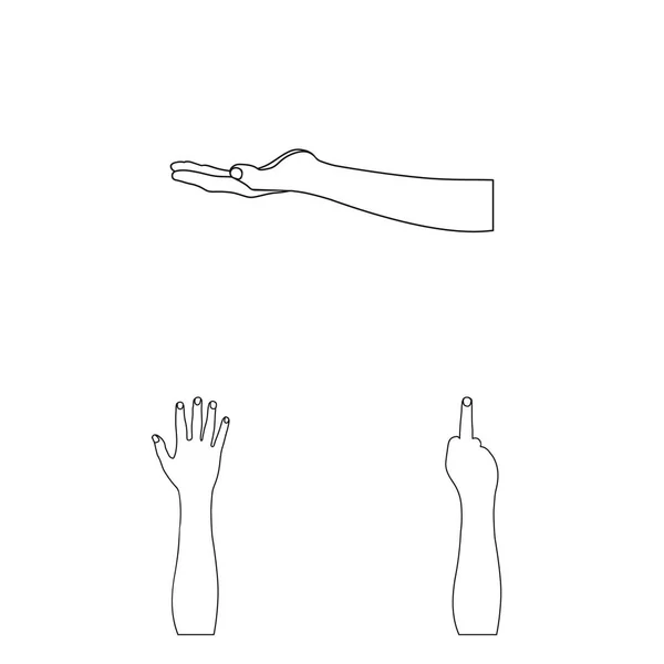 Ізольований об'єкт анімованого і великого пальця логотипу. Збірка анімованих символів і жестів для Інтернету . — стоковий вектор