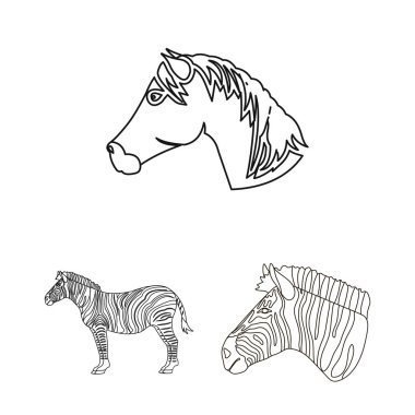 Tırıs ve çalışan işareti yalıtılmış nesne. Tırıs ve clipart hisse senedi vektör çizim seti.