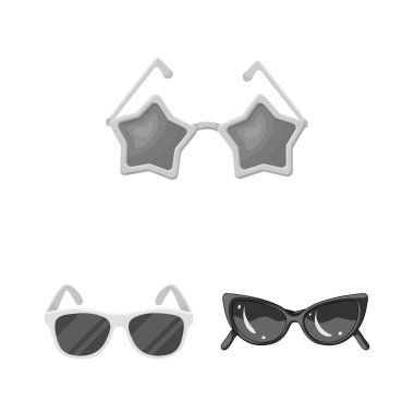 Yaz ve plaj simgesi yalıtılmış nesne. Yaz ve moda stok vektör çizim seti.