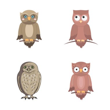 Hayvan ve dövme simge vektör tasarımı. Web için hayvan ve vahşi hisse senedi simgesi kümesi.