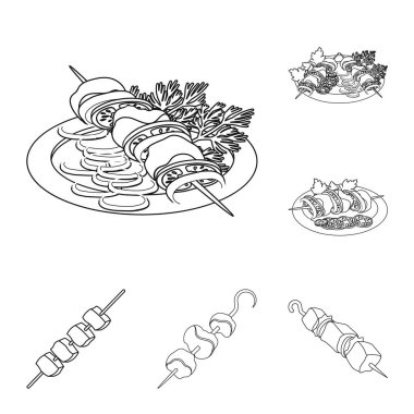 Vektör tasarımı ve ızgara simgesi. Dizi ve kömür stok vektör çizim.