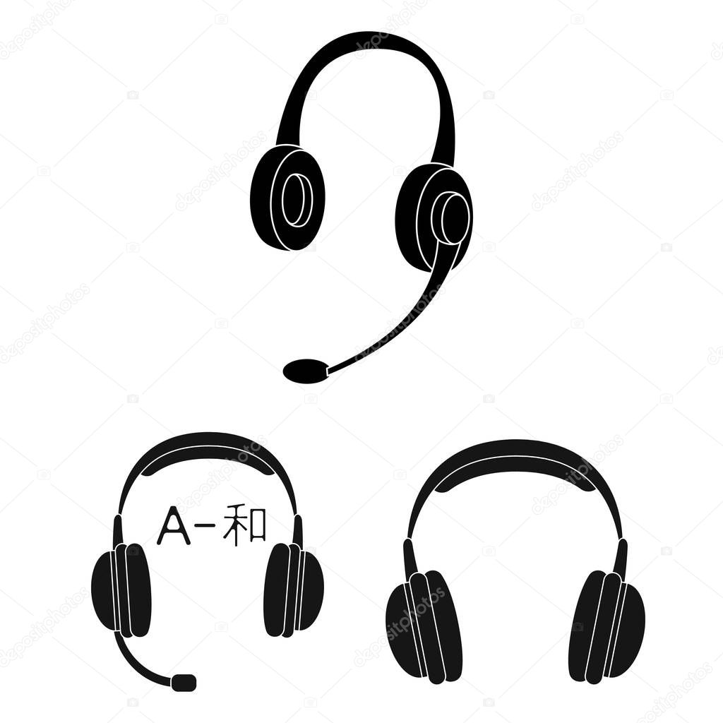 Isolated object of mobile and music icon. Collection of mobile and dj  stock symbol for web.