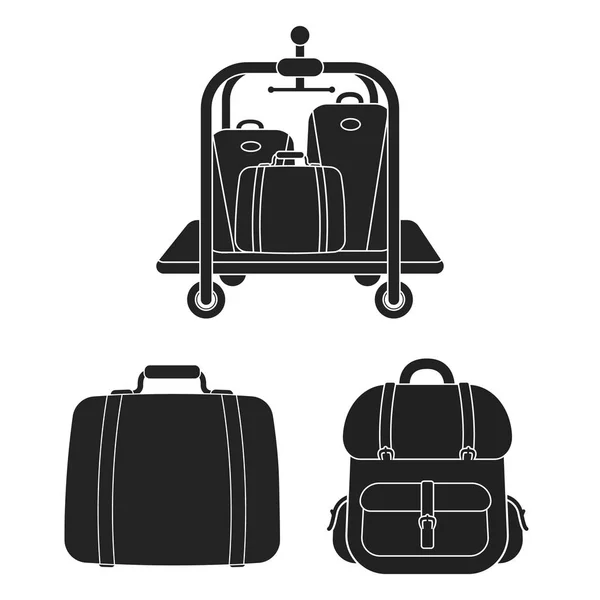 Objet isolé et symbole de sac à dos. Collecte et emballage du symbole stock pour le web . — Image vectorielle