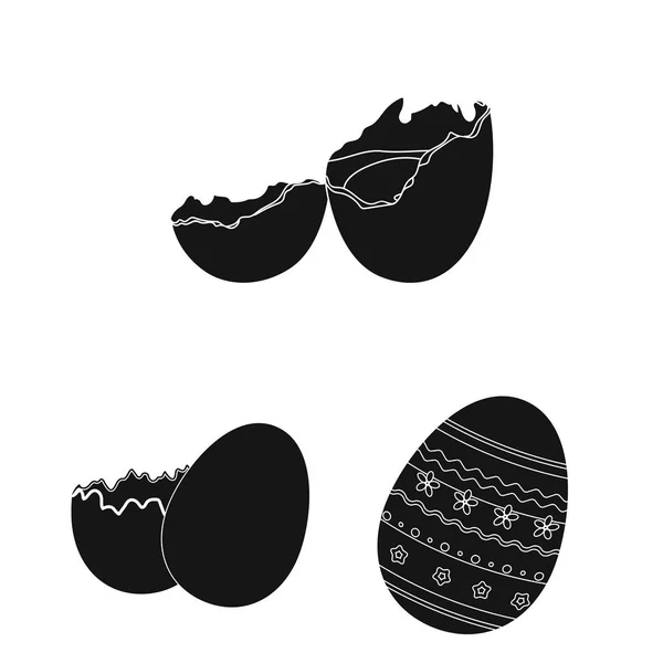 Vector ontwerp van ei en ontbijt symbool. Collectie van ei en maaltijd aandelensymbool voor web. — Stockvector