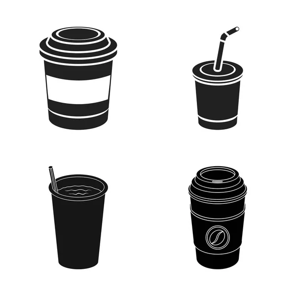 Vektorillustration des Kaffee- und Tassensymbols. Kaffeesatz und Heißvektorsymbol für Aktien. — Stockvektor