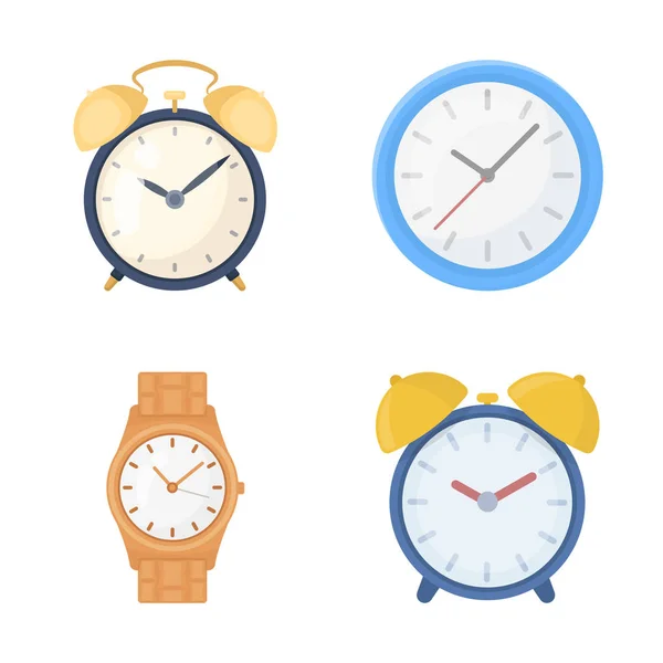 Ilustração vetorial do símbolo de hora e hora. Coleção de tempo e ilustração do vetor de estoque de negócios . — Vetor de Stock