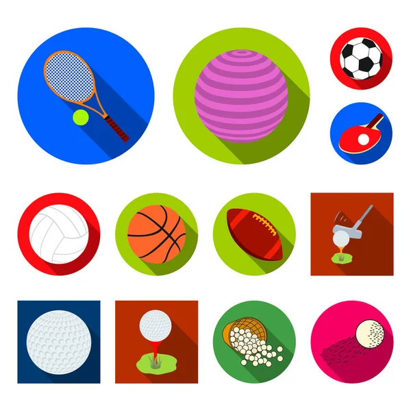 Isoliertes Objekt des Balls und Fußballsymbols. Sammlung von Ball- und Basketballvektorsymbolen für Aktien. — Stockvektor
