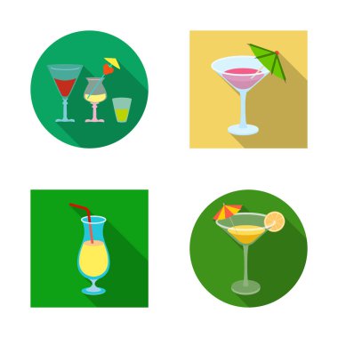 Kokteyl ve yemek listesi kutsal kişilerin resmi yalıtılmış nesne. Kokteyl topluluğu ve margarita hisse senedi vektör çizim.
