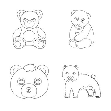 Uyku ve kahverengi simge vektör Illustration. Uyku ve hayvan hisse senedi vektör çizim.