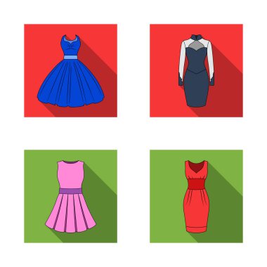 Elbise ve kıyafetler logo vektör Illustration. Elbise ve akşam hisse senedi vektör çizim.