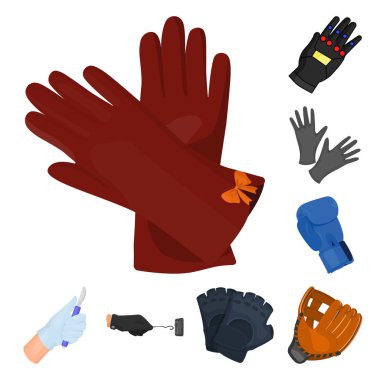 Vektör tasarımı örgü ve Gardiyan'ın simgesi. Örme ve web için hisse senedi simgesi el kümesi.