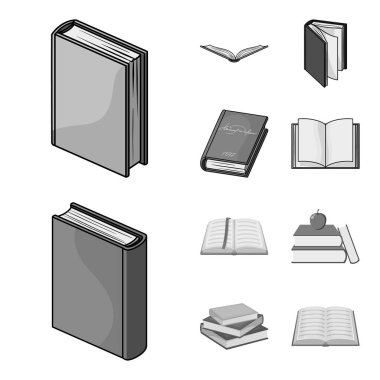 Kütüphane ve ders kitabı simge vektör Illustration. Kütüphane ve okul hisse senedi simgesi için web topluluğu.