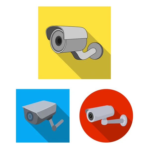 Illustrazione vettoriale della videocamera e dell'icona della fotocamera. Raccolta di videocamera e cruscotto icona vettoriale per magazzino . — Vettoriale Stock