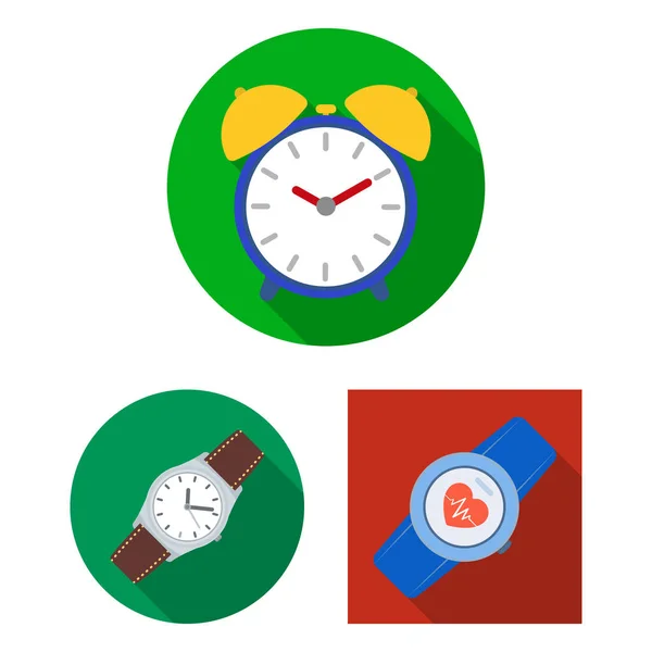 Vektordarstellung von Uhrzeit und Stundenzeichen. Zeit- und Geschäftsvektorveranschaulichung. — Stockvektor