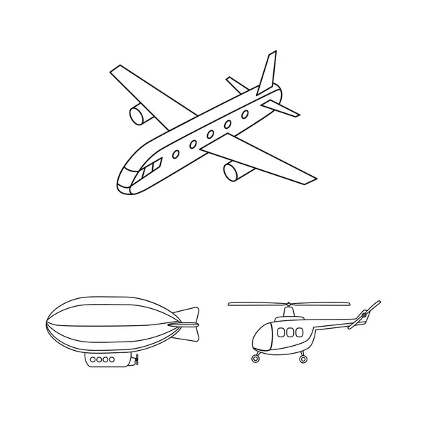 Ilustrasi vektor transportasi dan ikon objek. Set dari transportasi dan meluncur saham vektor ilustrasi . - Stok Vektor