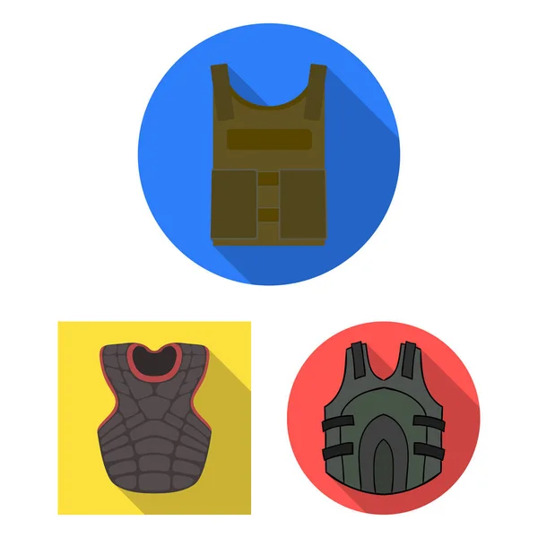 対空砲とジャケットのロゴのベクター デザイン。Web の対空砲と体のストック シンボルのコレクション. — ストックベクタ
