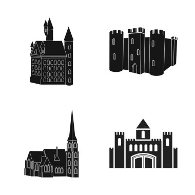 Peri masalı ve Ortaçağ sembolü yalıtılmış nesne. Hisse senedi için peri masalı ve hikayesi vektör simge topluluğu.