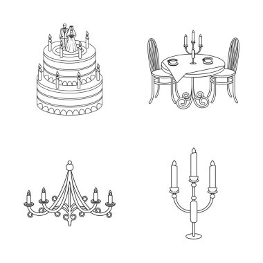 Mum ve şamdan işareti vektör tasarımı. Mum ve kilise hisse senedi vektör çizim.