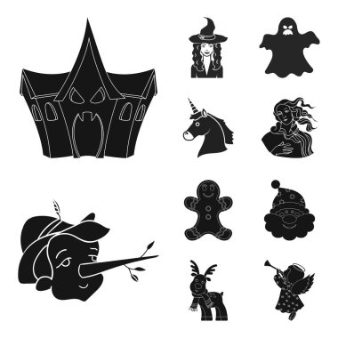 Öykü ve karakter logo vektör Illustration. Masal ve sevimli hazır vektör çizim.