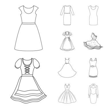 Elbise ve kıyafetler simge vektör Illustration. Elbise ve akşam hisse senedi simgesi web topluluğu.