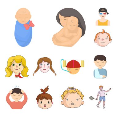 Kız ve erkek sembolü yalıtılmış nesne. Hisse senedi için kız ve okul vektör simge kümesi.