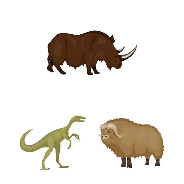 Illustration vectorielle du symbole animal et personnage. Ensemble d'illustration vectorielle animale et ancienne . — Image vectorielle