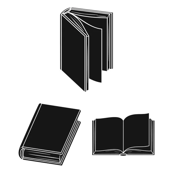 Изолированный объект библиотеки и знак учебника. Набор иконки для библиотеки и школьного вектора на складе . — стоковый вектор