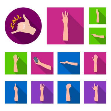 Yalıtılmış nesne ve animasyonlu sembol başparmak. Animasyon ve hisse senedi için vektör simge jest topluluğu.