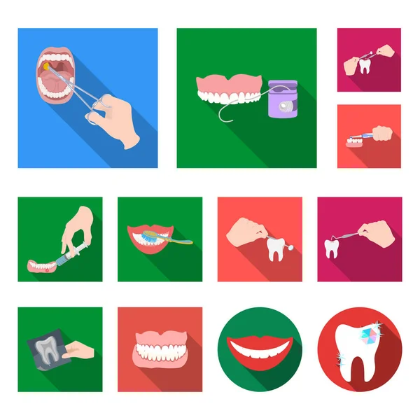 Isolated Object Tooth Happy Icon Set Tooth Whitening Stock Symbol — Stock Vector