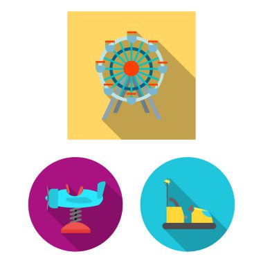 Eğlenceli ve at simge vektör Illustration. Hisse senedi için eğlenceli ve sirk vektör simge topluluğu.