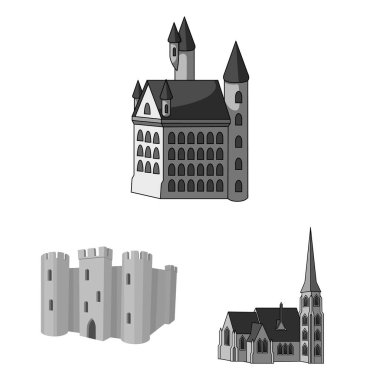 Peri masalı ve Ortaçağ logo vektör çizimi. Masal ve hikaye hisse senedi vektör çizim topluluğu.