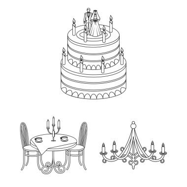 Mum ve şamdan logo vektör Illustration. Mum ve kilise hisse senedi vektör çizim.