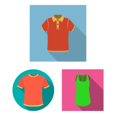 Giysi illüstrasyon vektör ve işareti giymek. Dizi kıyafetleri ve kısa hisse senedi vektör çizim.