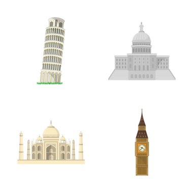 Bina ve şehir logosu yalıtılmış nesne. Bina ve iş hisse senedi vektör çizim.