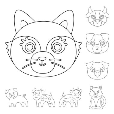 Hayvan ve habitat simge vektör Illustration. Hayvan ve çiftlik hisse senedi simgesi için web topluluğu.