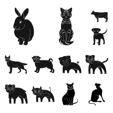 Habitat ve hayvan sembolü yalıtılmış nesne. Hayvan ve çiftlik hisse senedi simgesi için web topluluğu.