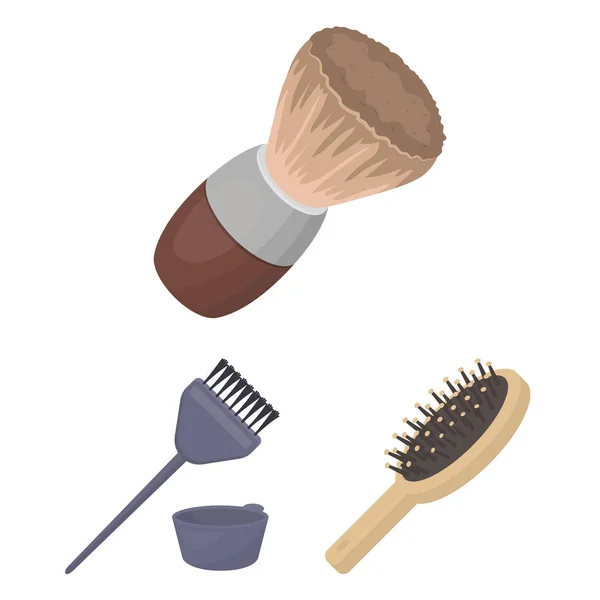 Ilustração vetorial de escova e ícone de higiene. Conjunto de pincel e chuveiro símbolo de estoque para web . — Vetor de Stock