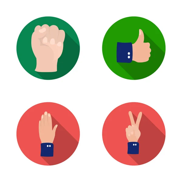 Isolated object of animated and thumb icon. Set of animated and gesture vector icon for stock. — Stock Vector