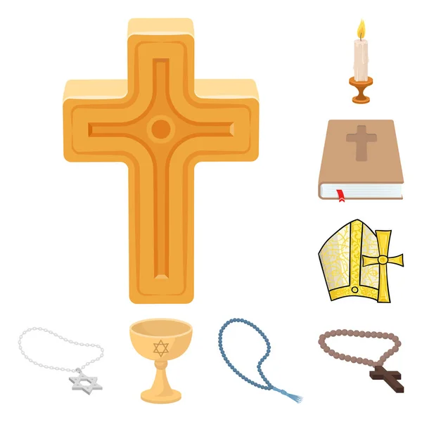 Vector design of muslim and items icon. Collection of muslim and candle vector icon for stock. — Stock Vector