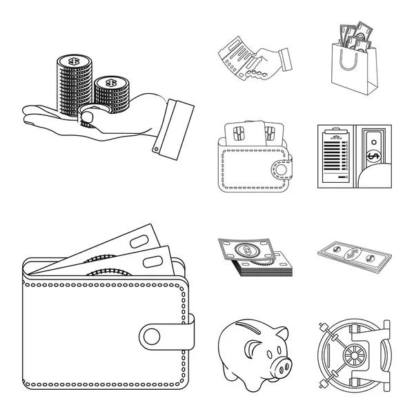 Progetto vettoriale di pagamento e cartello di prestito. Serie di pagamento e illustrazione vettoriale dello stock finanziario . — Vettoriale Stock