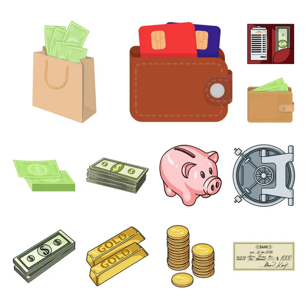 Vectorillustratie van betalings- en lening pictogram. Collectie van betalings- en financiële voorraad vectorillustratie. — Stockvector