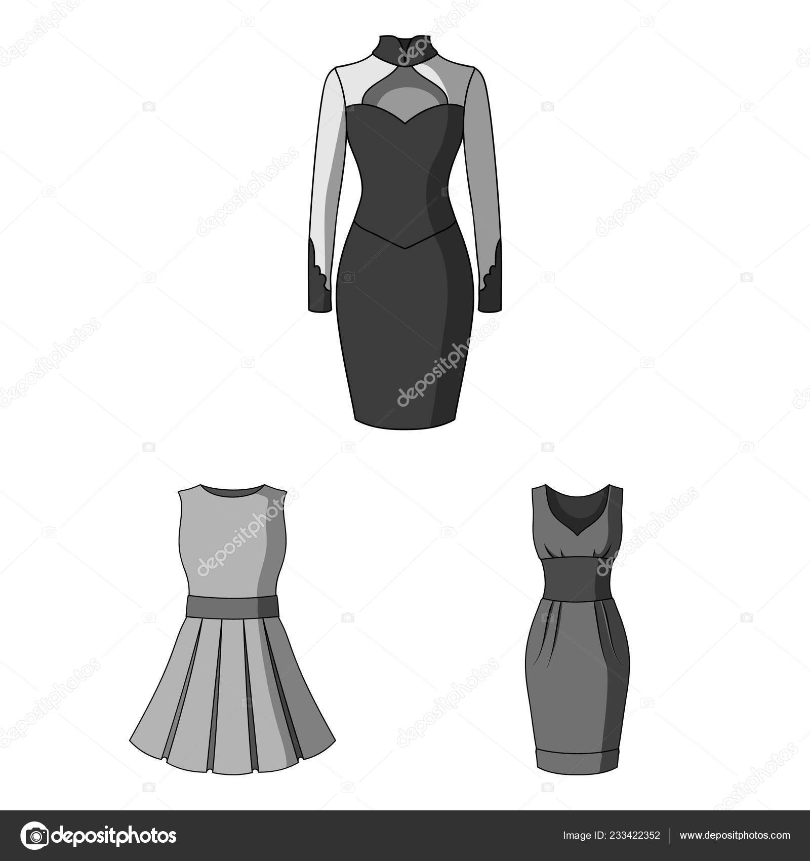 Vector Illustration Of Dress And Clothes Logo Set Of Dress And