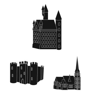 Peri masalı ve Ortaçağ sembolü yalıtılmış nesne. Hisse senedi için peri masalı ve hikayesi vektör simge kümesi.