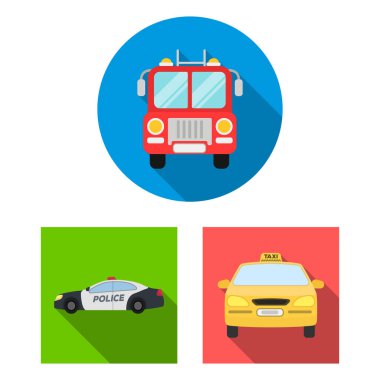 Motor ve kamyon simge vektör Illustration. Motor ve araç hisse senedi vektör çizim seti.